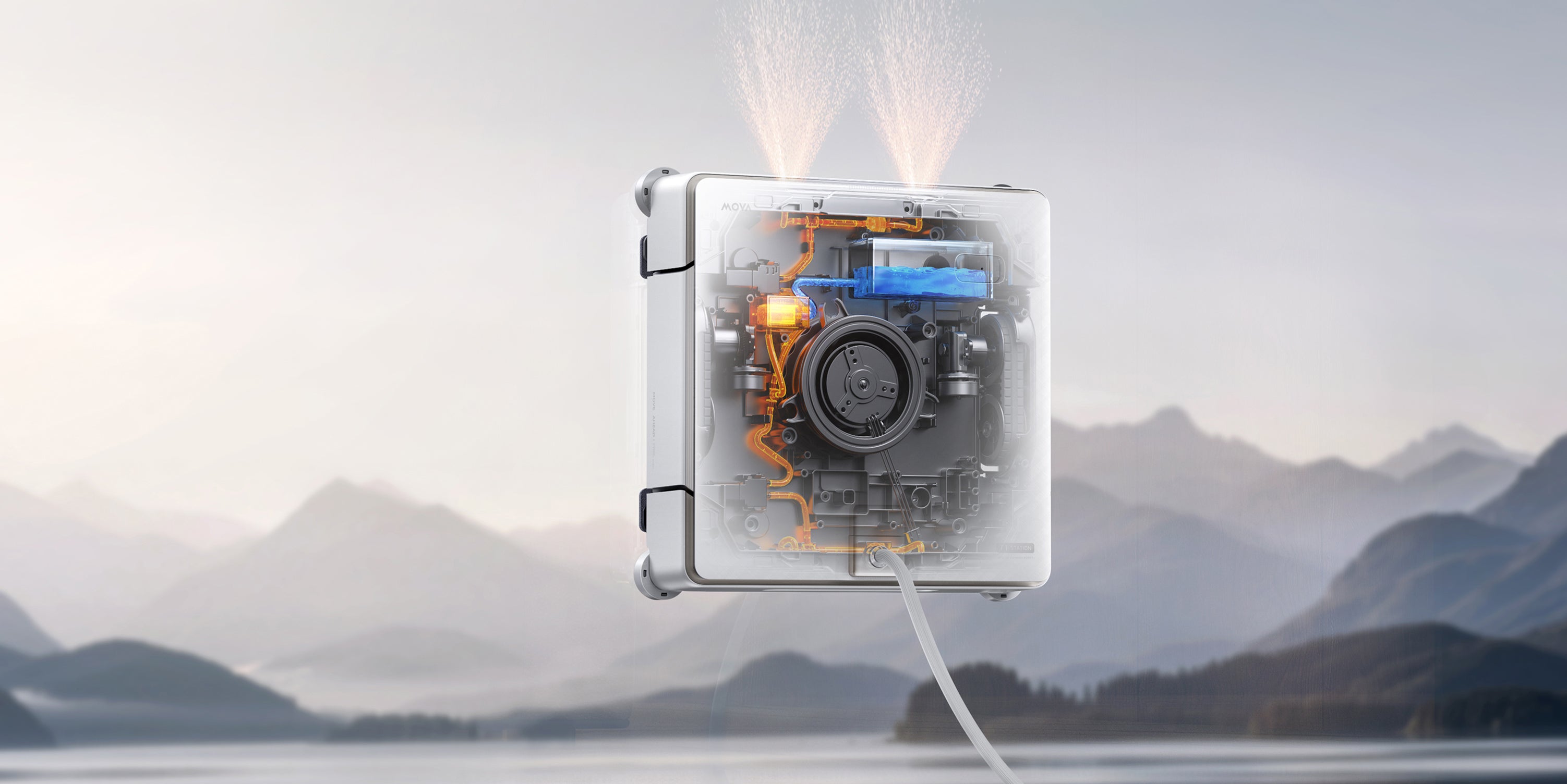 MOVA T1 Station Raamreinigingsrobot Warmwater-dieptereiniging