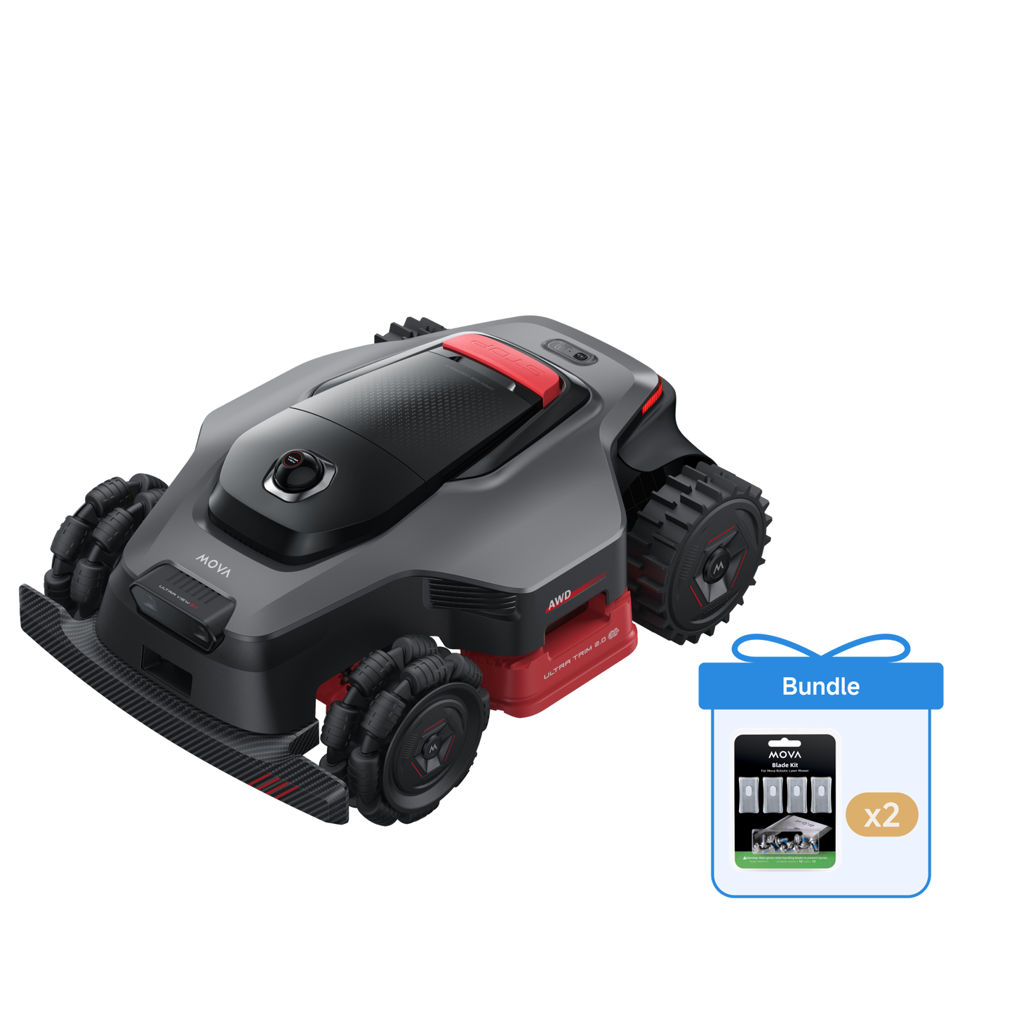 MOVA LiDAX Ultra 2000 AWD-Robotmaaier + Vervangingsmessenset voor MOVA-robotmaaiers
