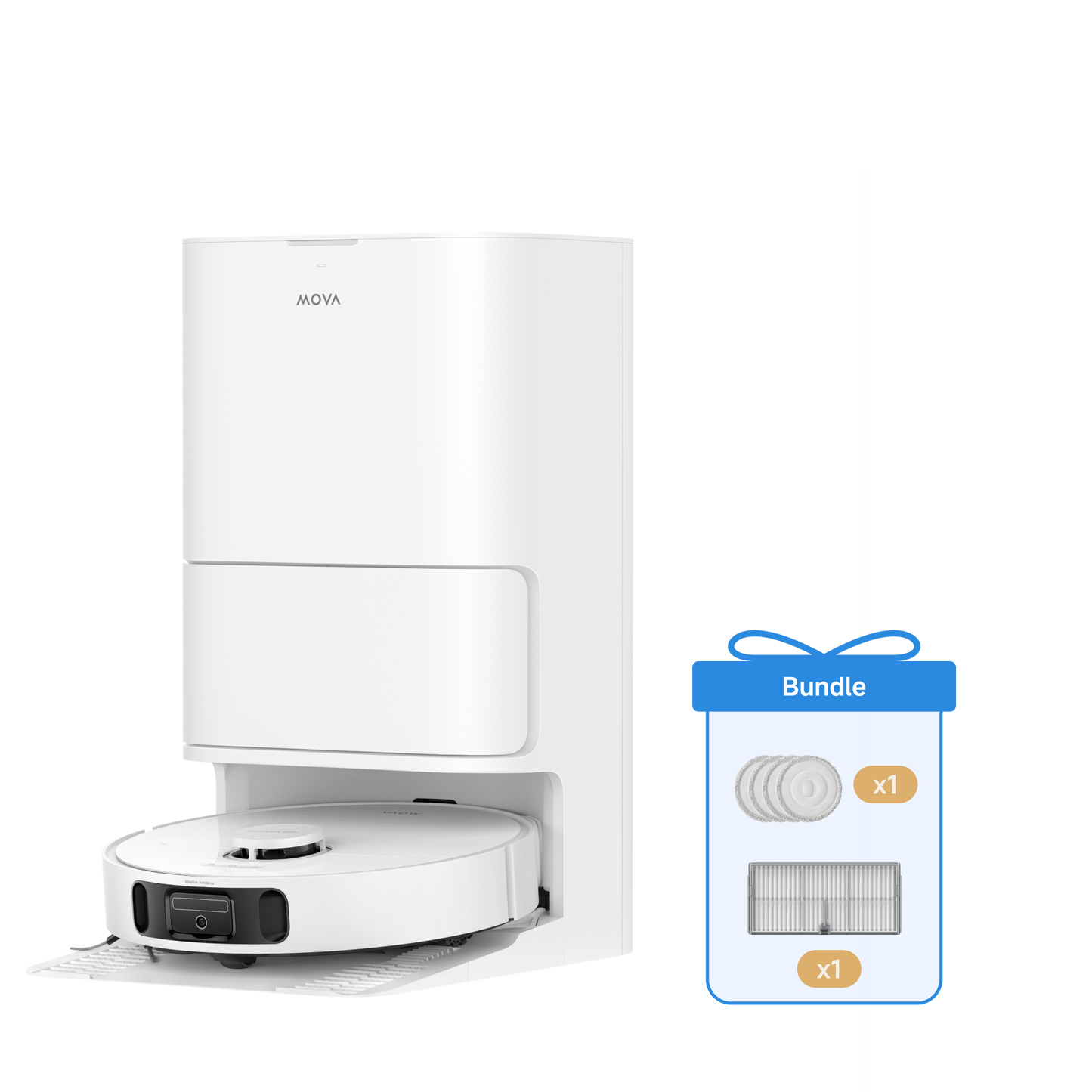 MOVA E40 Ultra Robotstofzuiger + Dweilpad + Mova Set van 2 stofbakfilters