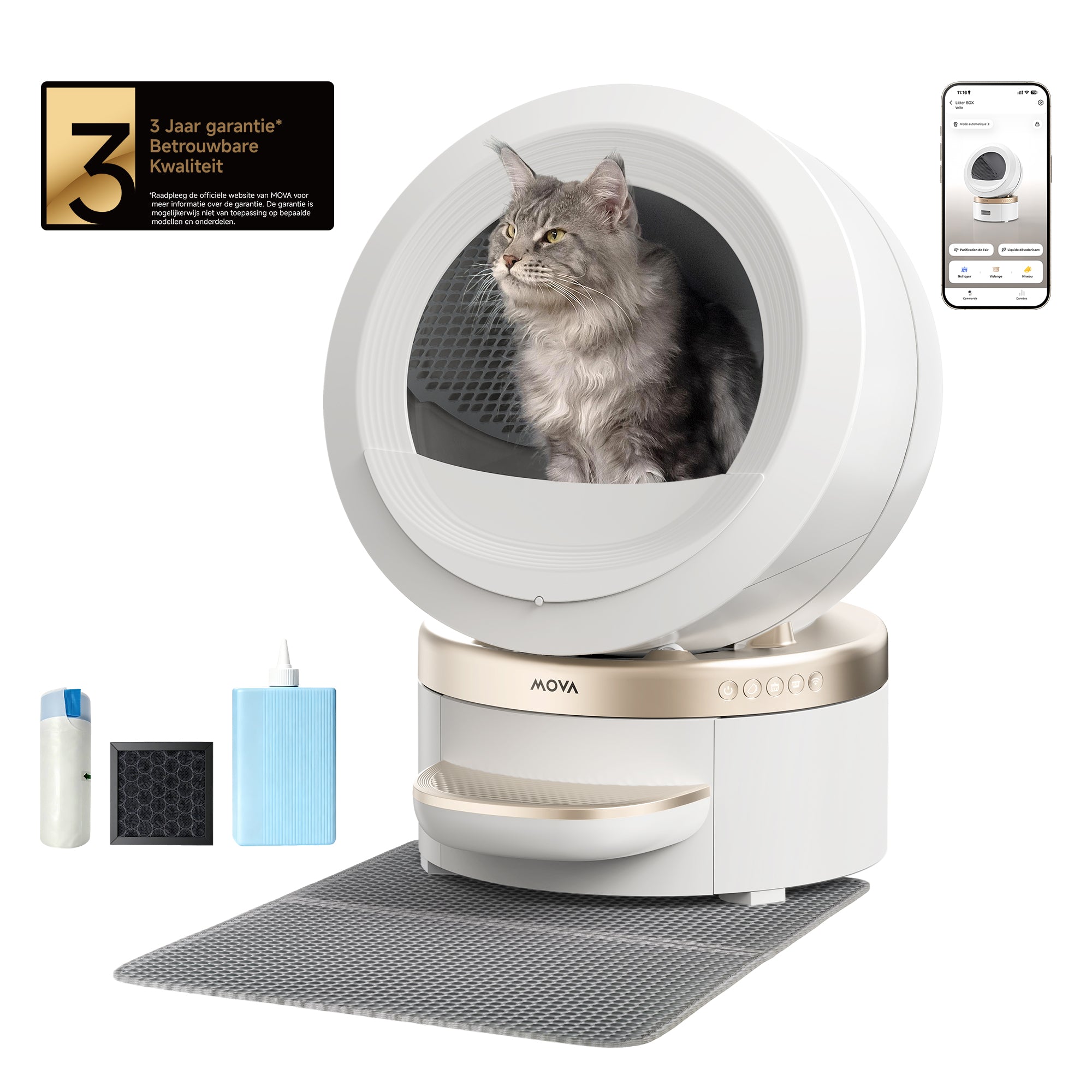 MOVA MeowgicPod LR10 Prime slimme kattenbak