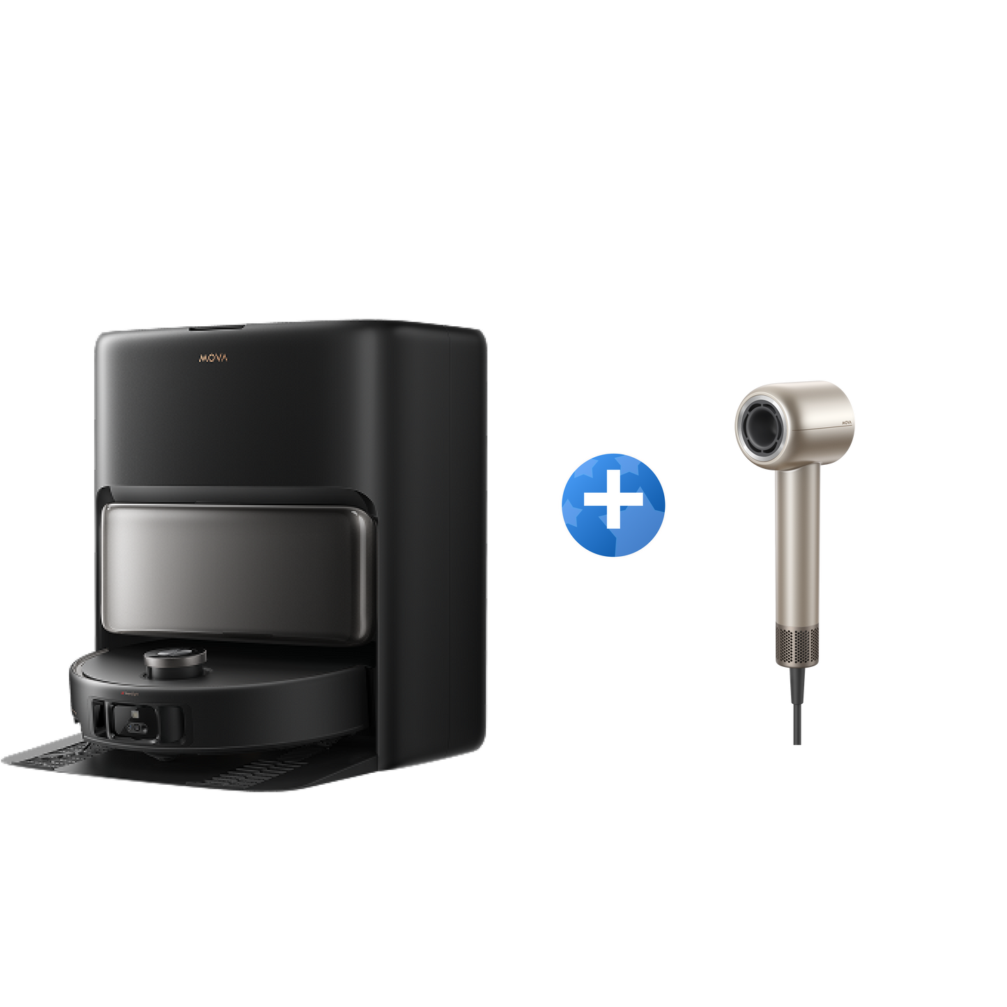 Mova V50 Ultra Complete Zwart + MOVA Shine 10 Föhn Goud