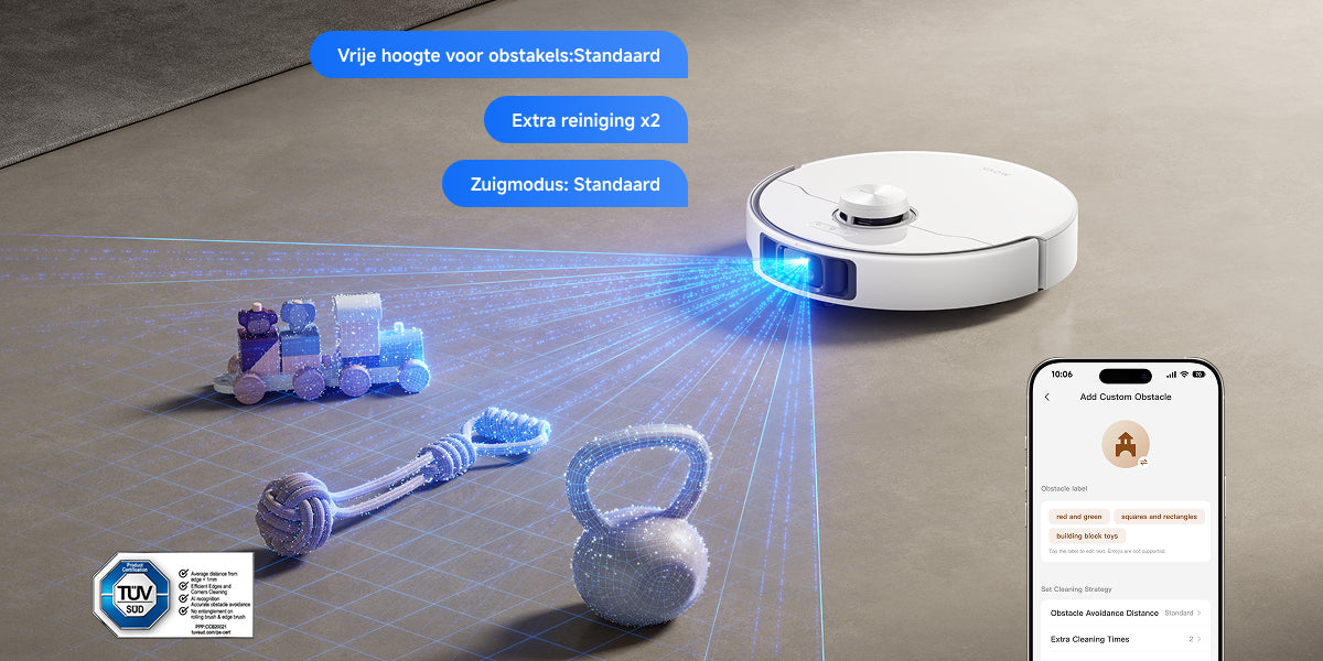Slimme obstakelvermijding met app-bediening - 