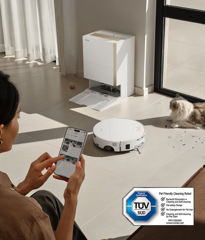 AI PetMate-modus
Reinigt en legt momenten met huisdieren vast - 