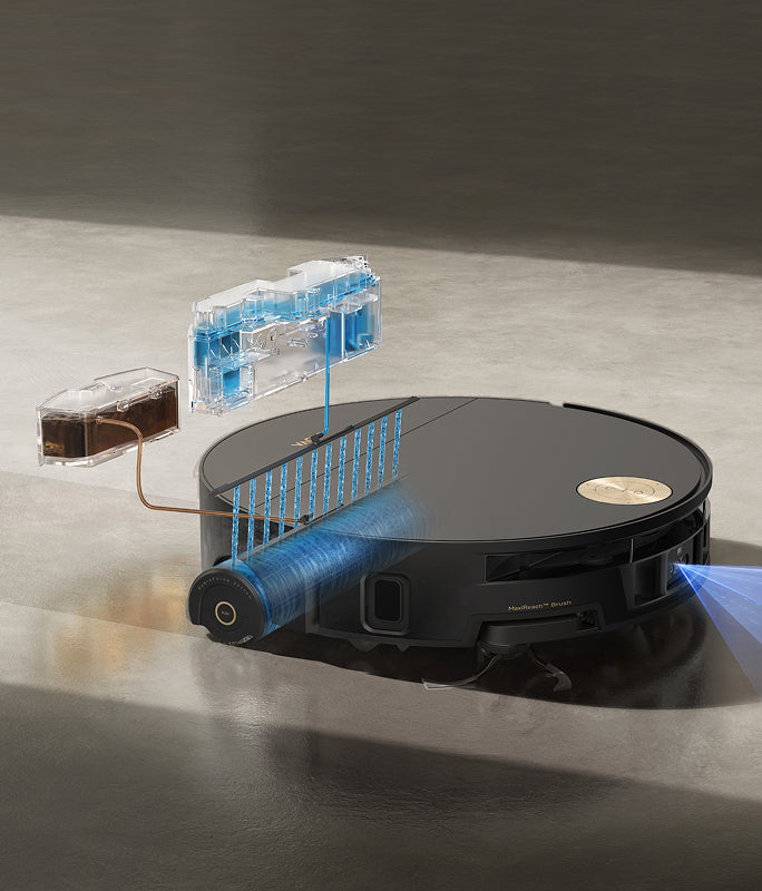 HydroForce™-dweilfunctie
Vier stappen voor realtime reiniging