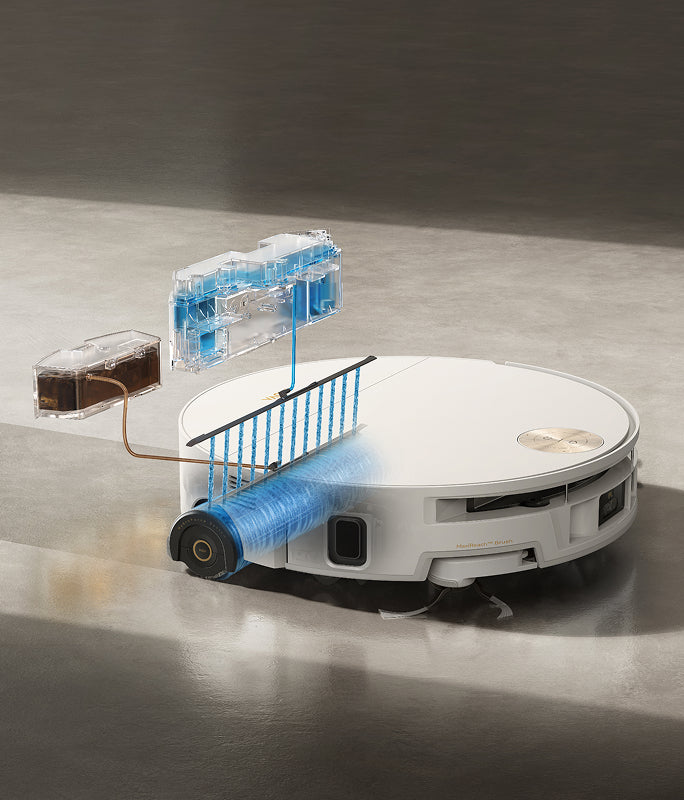 HydroForce™-dweilfunctie
Vier stappen voor realtime reiniging