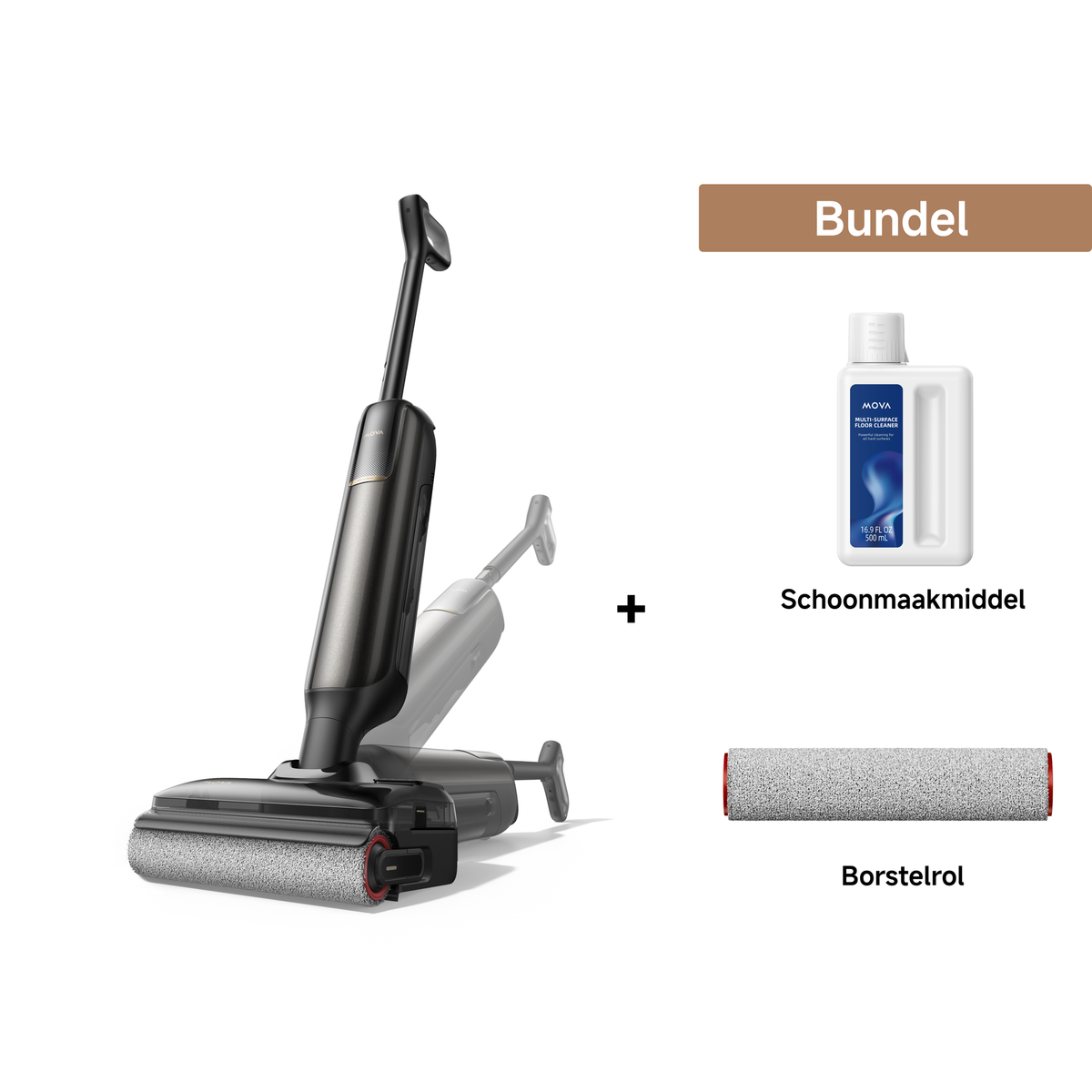 MOVA M50 Nat- en droogzuiger + Schoonmaakmiddel + Borstelrol
