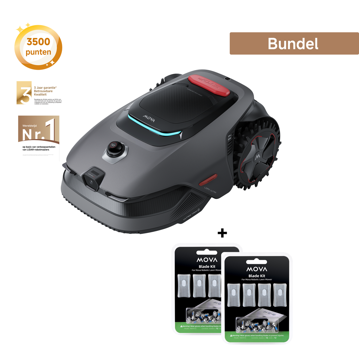 MOVA LIDAX Ultra 1600 Robotmaaier + Vervangingsmessenset*2