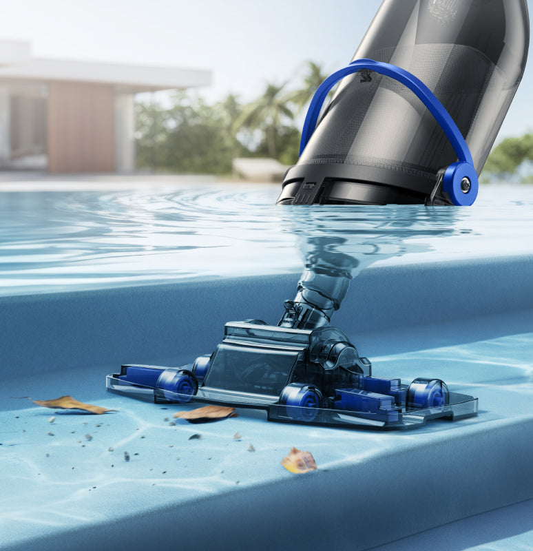 mova handler v10 3m telescopische stang voor gemakkelijk bereik, 0,2m ondiep water reiniging