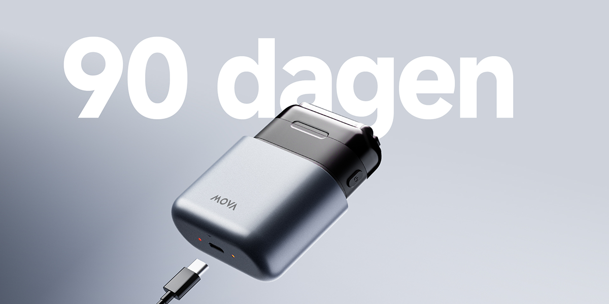 Tot 90 dagen* looptijd, 3 minuten snelladen - 
